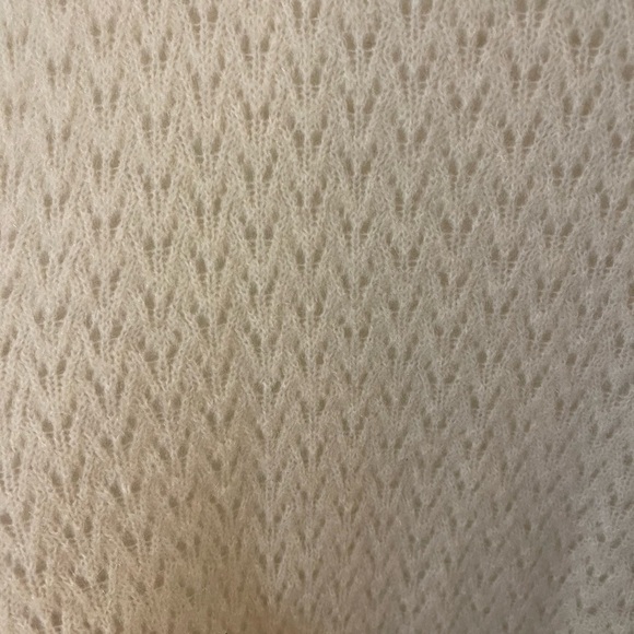 H&M brand mohair blend delicate knit sweater off white medium office casual - Picture 3 of 10